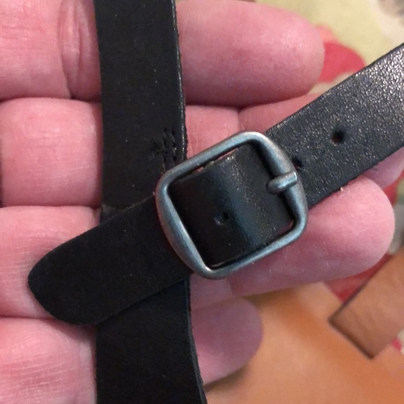 LUCKY BRAND Size 10 Byleth Strappy SandalBlack Flat Ankle Leather Rubber $78 NEW - Picture 9 of 13